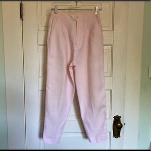 Pink 100% Linen Pants